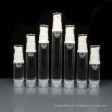 5 ml 10 ml 15 ml 20 ml in stock luftloser leerer klares Plastikflasche mit Pumpe zum Versand von Vakuumwasserflaschen mit Nebelpumpe